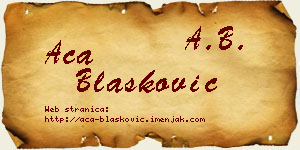 Aca Blašković vizit kartica